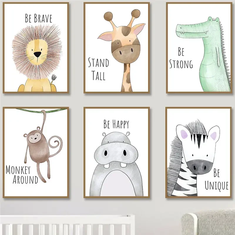 Baby Nursery Quotes Wall Art - Seni Dinding Kamar Anak Poster Hewan