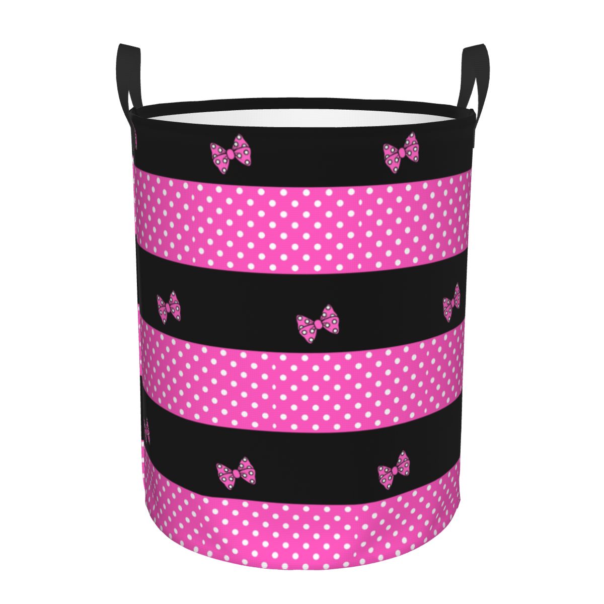 Baby Nursery Things - Keranjang cucian kustom Pink Minnie Polkadots,