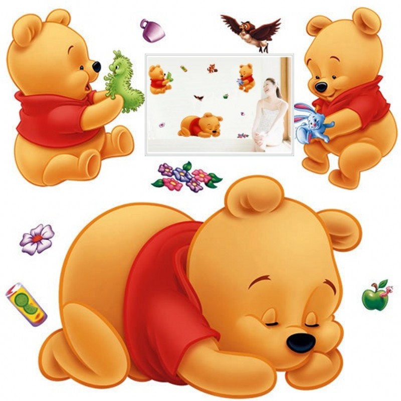 Baby Nursery Winnie The Pooh - Stiker Dinding Winnie The Pooh 3d