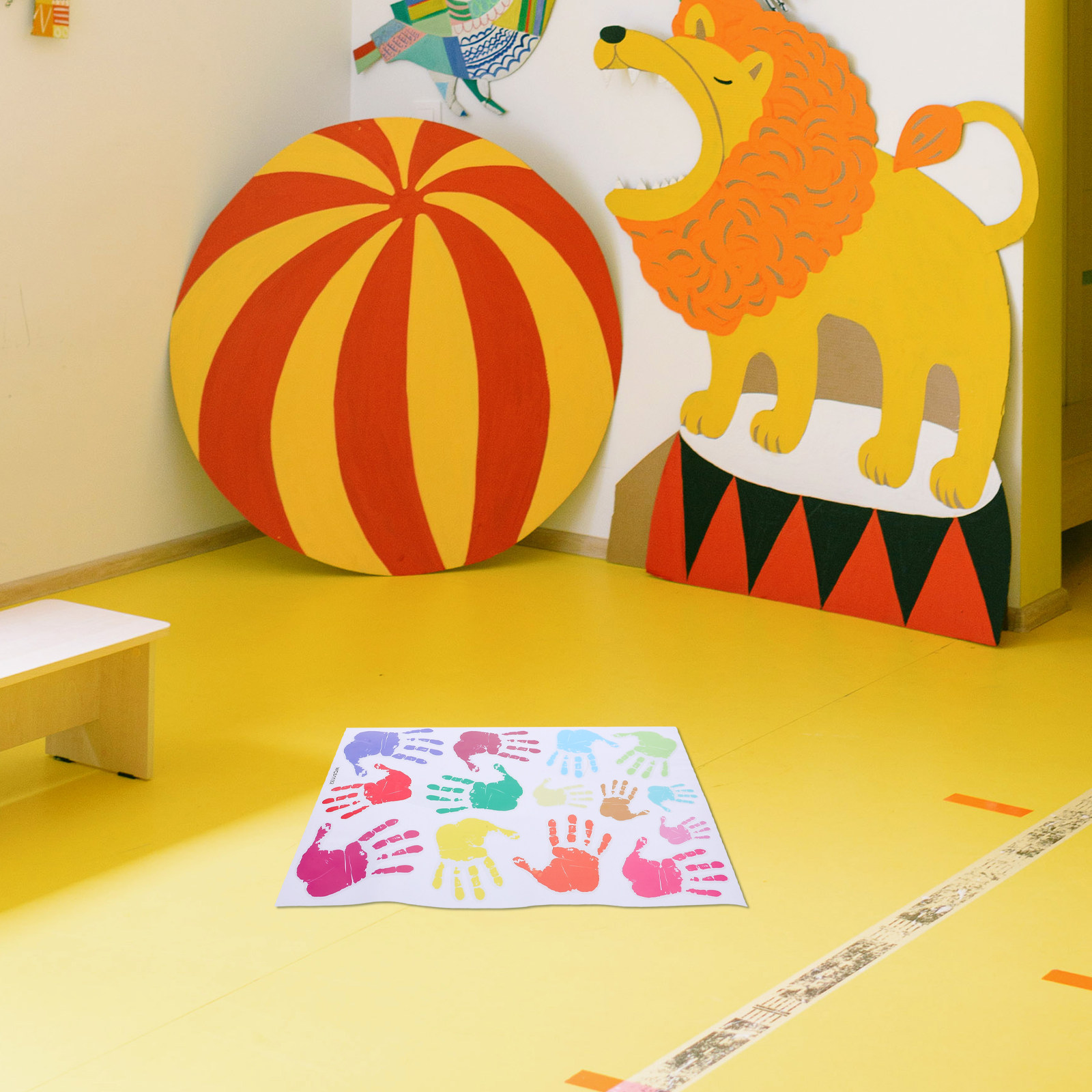 Wall Decal Nursery - Stiker Dinding Motif H Berwarna-warni PVC