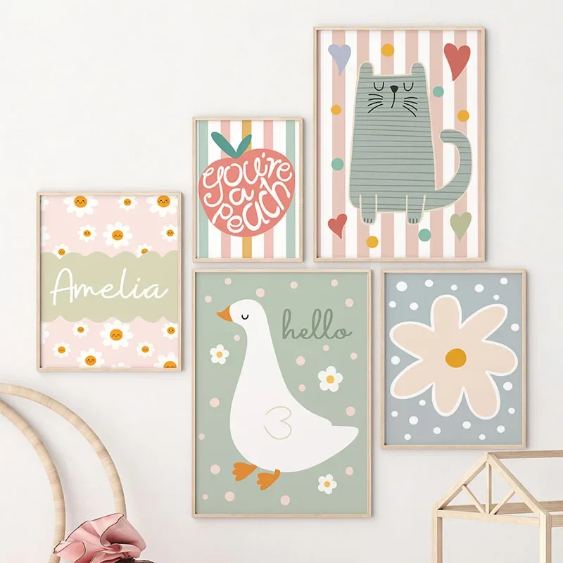 Baby Nursery Pictures - Lukisan Kanvas Seni Dinding Kamar Bayi