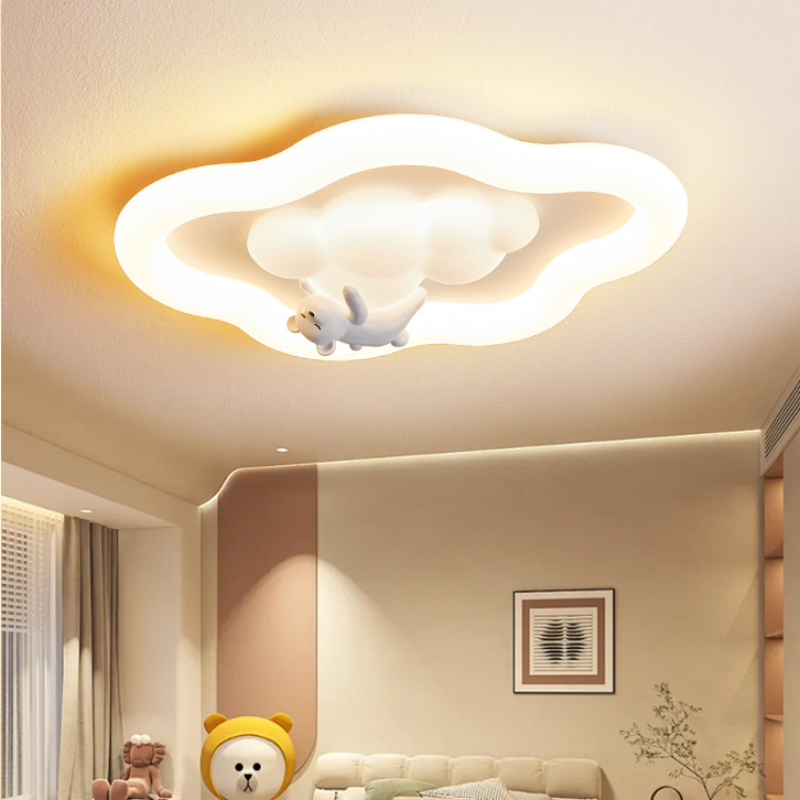 Baby Nursery Light Fixture - Lampu Langit-langit Awan Krim Prancis untuk