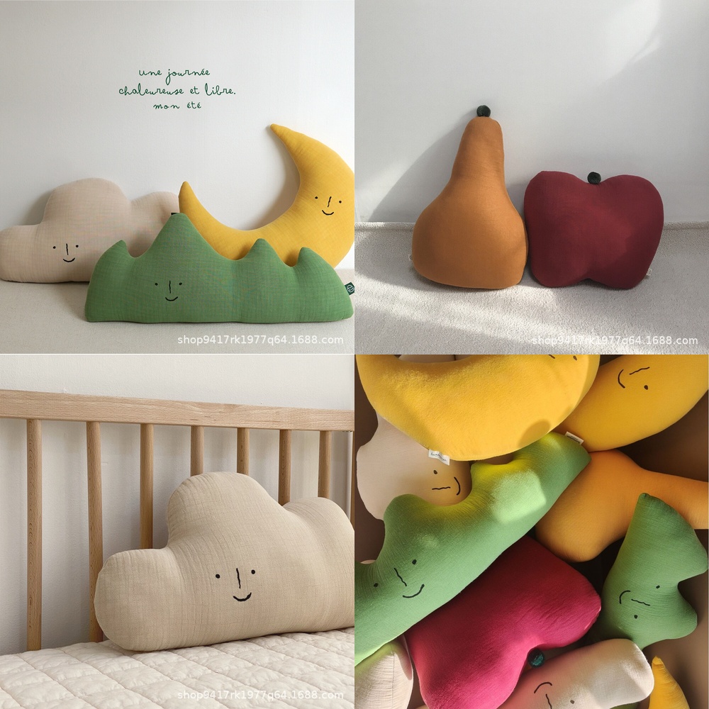 Baby Nursery Nurse - Bantal Nyaman Katun Muslin Lembut Bersulam