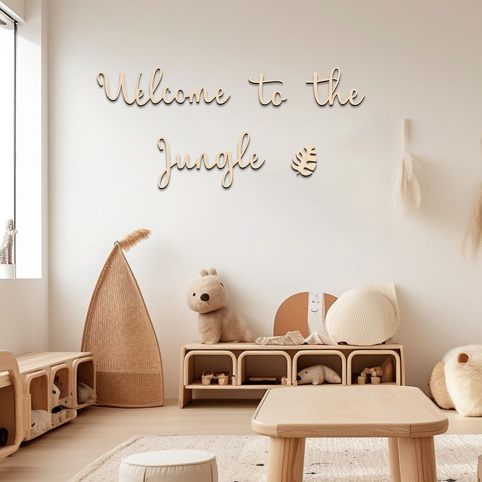 Baby Nursery Things - Selamat Datang di Jungle Wooden Sign