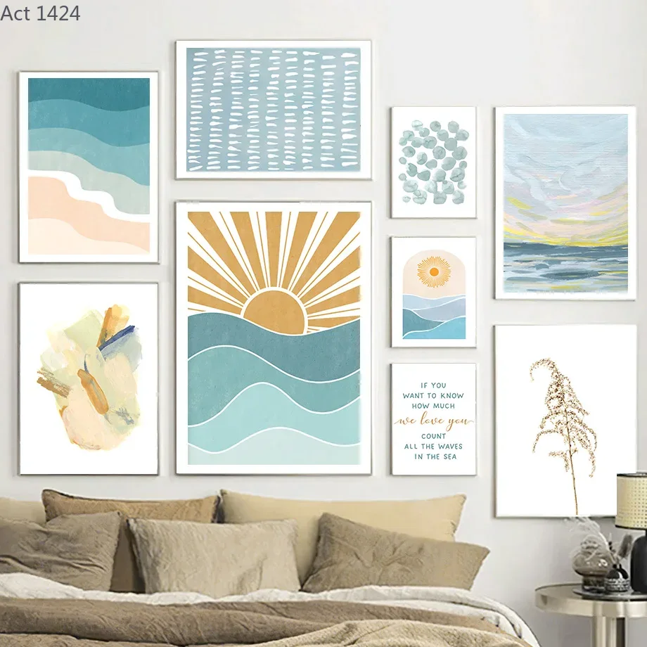 Baby Nursery Quotes Wall Art - Lukisan Kanvas Seni Dinding dengan Kutipan