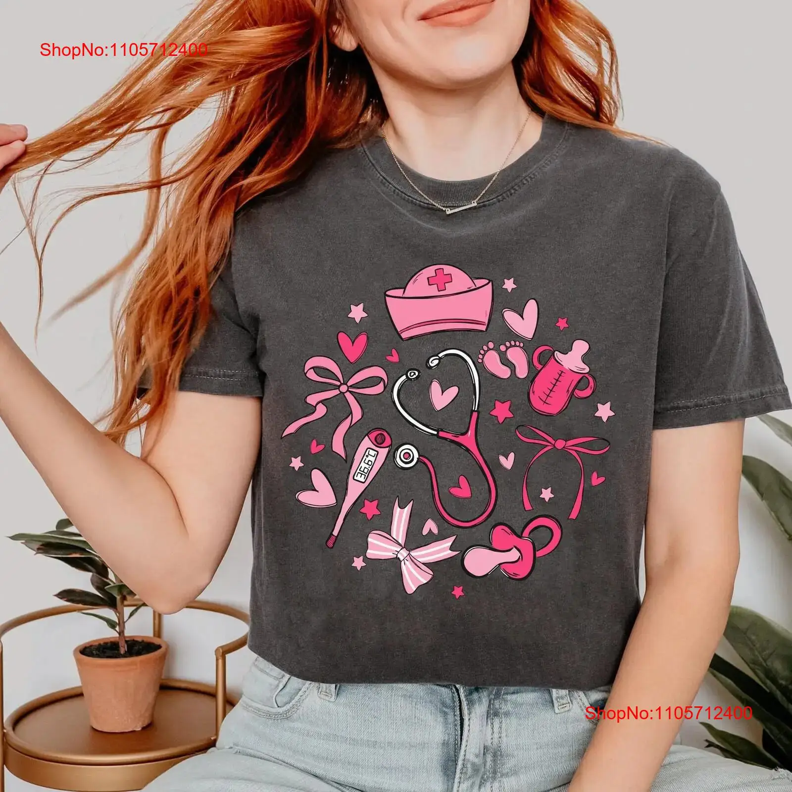Baby Nursery Nurse - Kaos Ibu Bayi Perawat Coquette Vintage