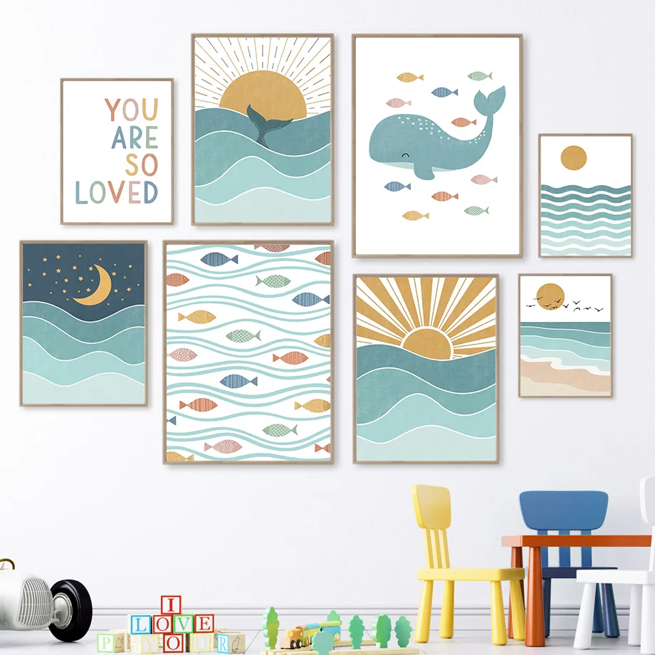 Baby Nursery Quotes Wall Art - 1 Buah Poster Lukisan Kanvas Seni