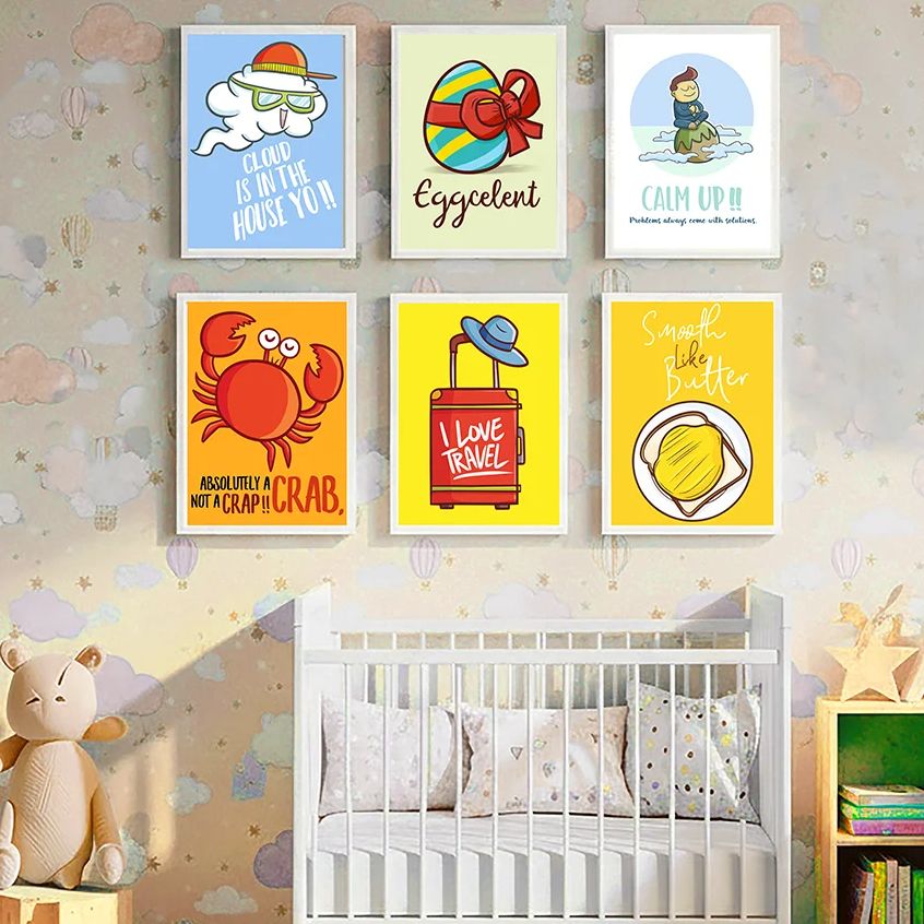 Baby Nursery Quotes Wall Art - Lukisan Kanvas Seni Dinding Kamar Anak