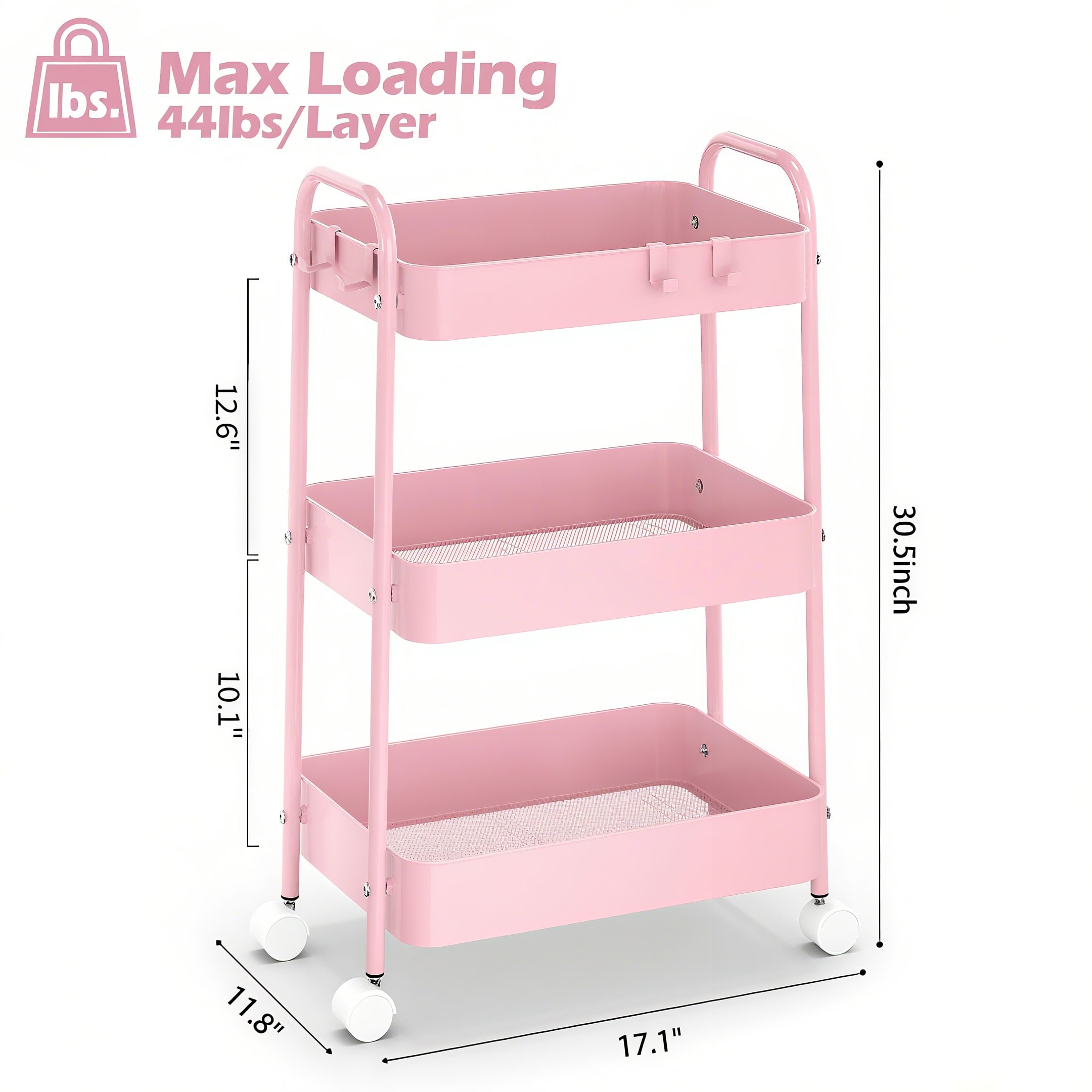 Troli Logam 3 Tingkat Beroda W - Baby Nursery Essentials ulasan dan harga