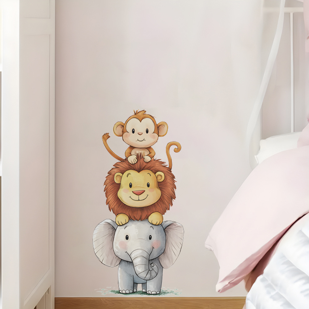 Stiker Dinding Hewan Hutan Luc - Animals Baby Nursery ulasan dan harga