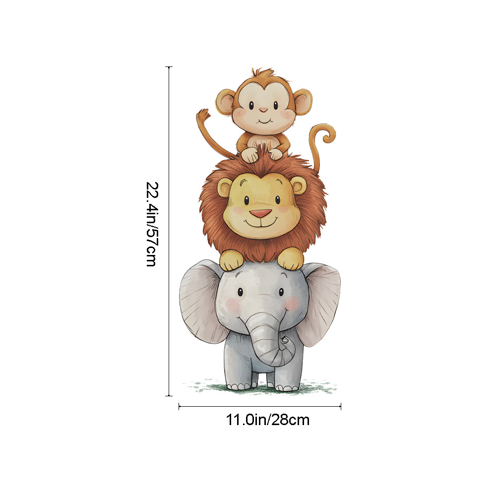 Stiker Dinding Hewan Hutan Luc - Animals Baby Nursery ulasan dan harga