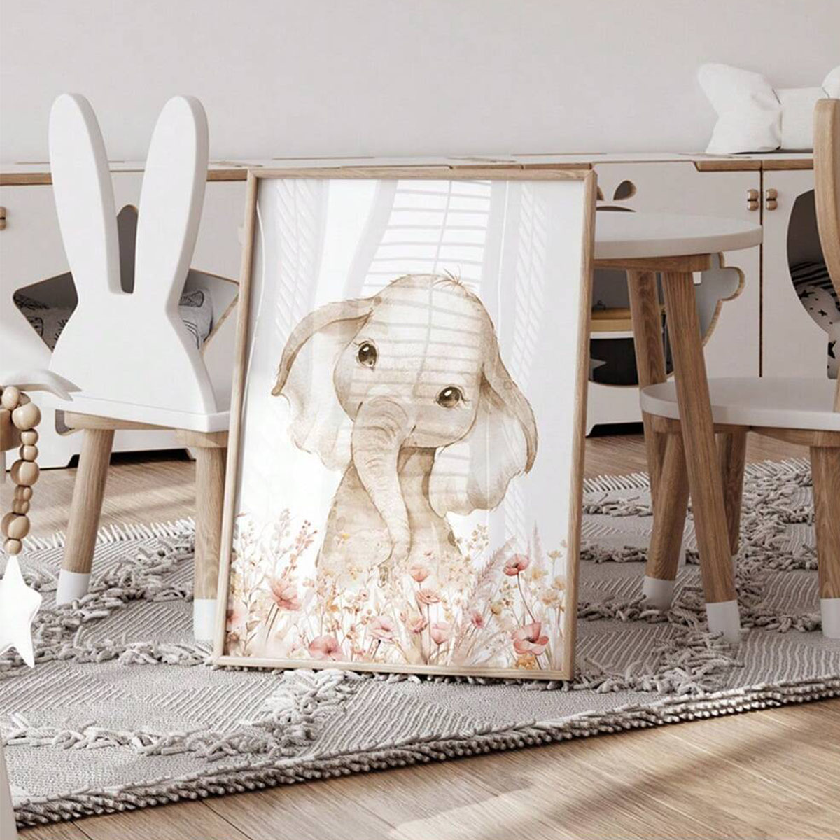 Set Seni Dinding Kamar Bayi de - Animals Baby Nursery ulasan dan harga