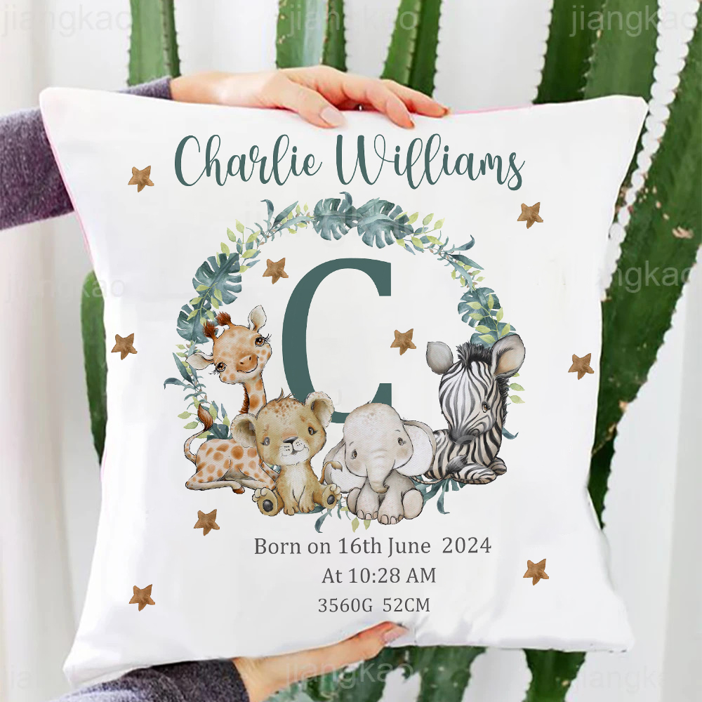 Sarung bantal hewan Safari per - Baby Nursery Name Letters ulasan dan harga