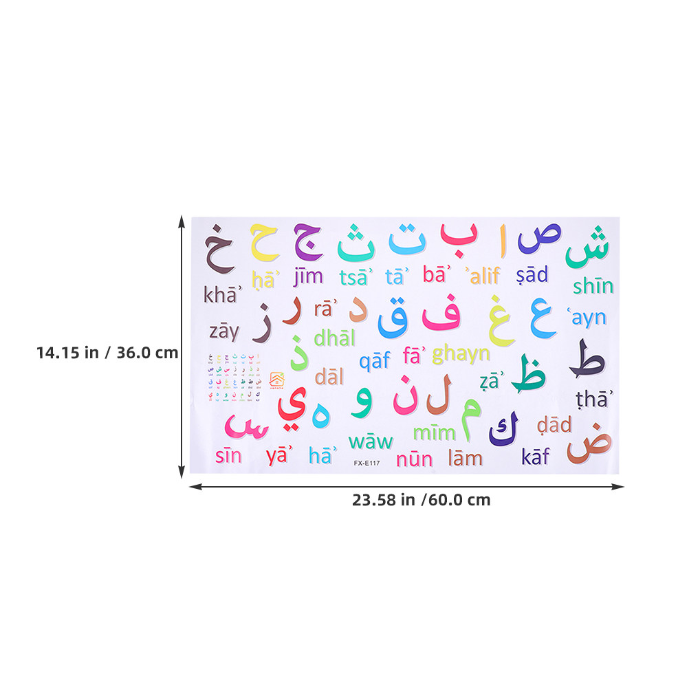 3Pcs Stiker Dinding Alfabet Mu - Wall Decal Nursery ulasan dan harga