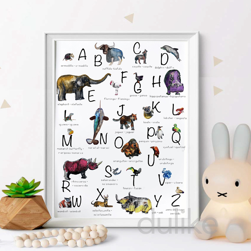 Lukisan Kanvas Dekorasi Seni K - Baby Nursery Quotes Wall Art ulasan dan harga