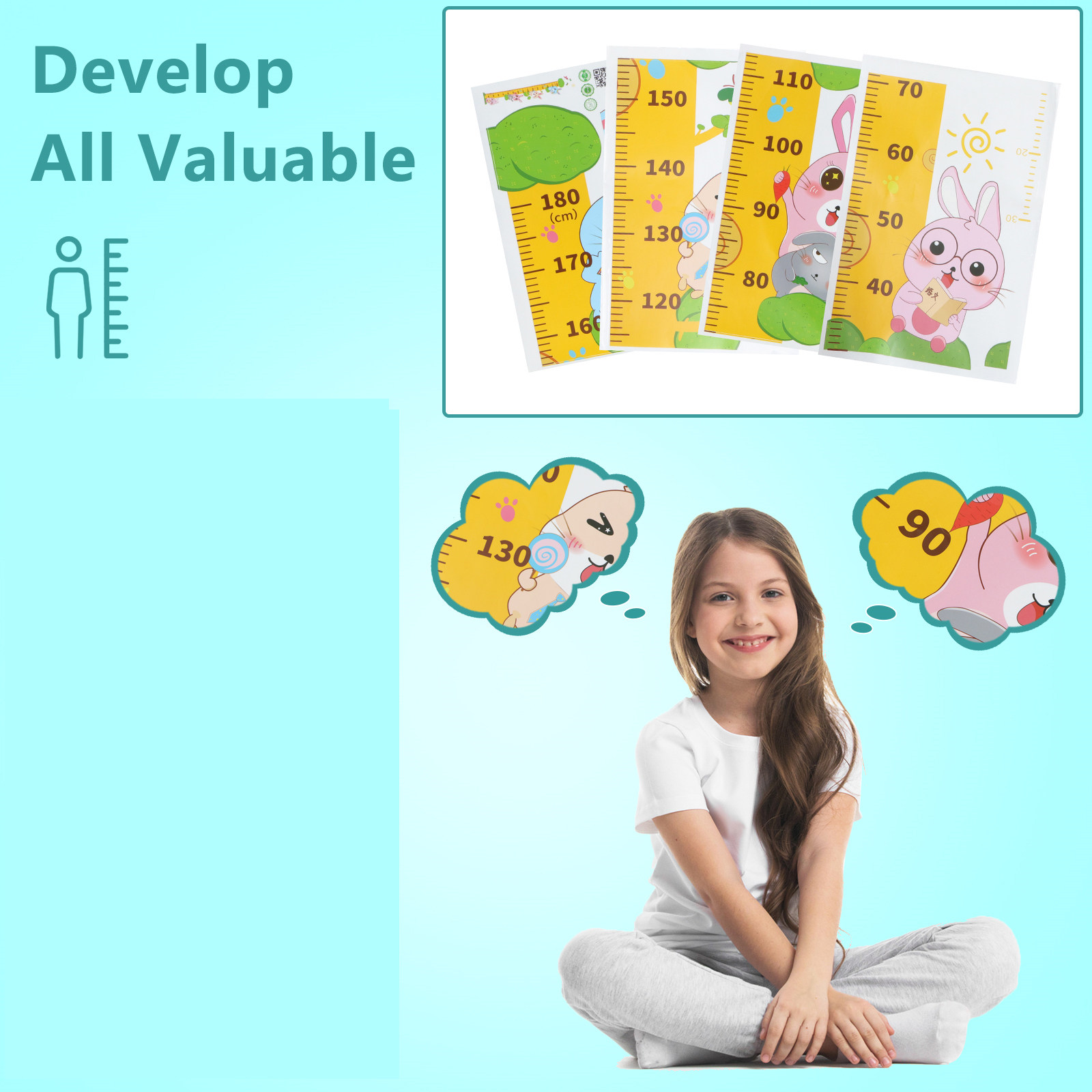 Stiker Dinding PVC Anak, Skala - Wall Decal Nursery ulasan dan harga