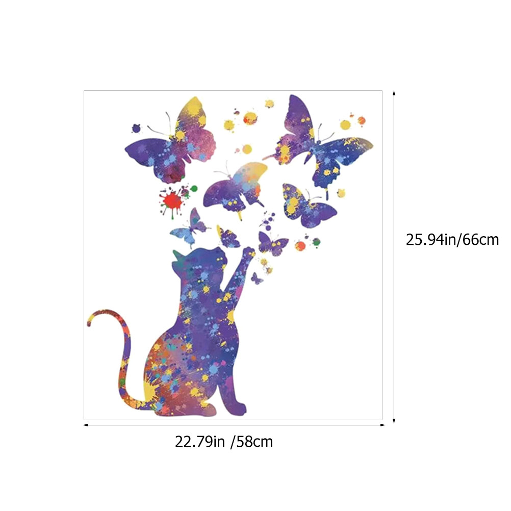 2 Lembar Stiker Kucing untuk D - Wall Decal Nursery ulasan dan harga