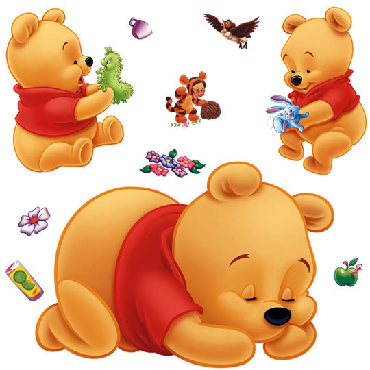 Stiker Dinding Winnie The Pooh - Baby Nursery Winnie The Pooh ulasan dan harga