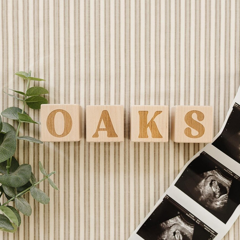 Balok Nama Bayi Kayu yang Dipe - Baby Nursery Name Letters ulasan dan harga
