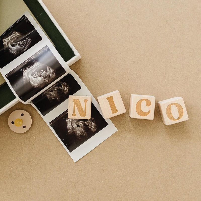 Balok Nama Bayi Kayu yang Dipe - Baby Nursery Name Letters ulasan dan harga
