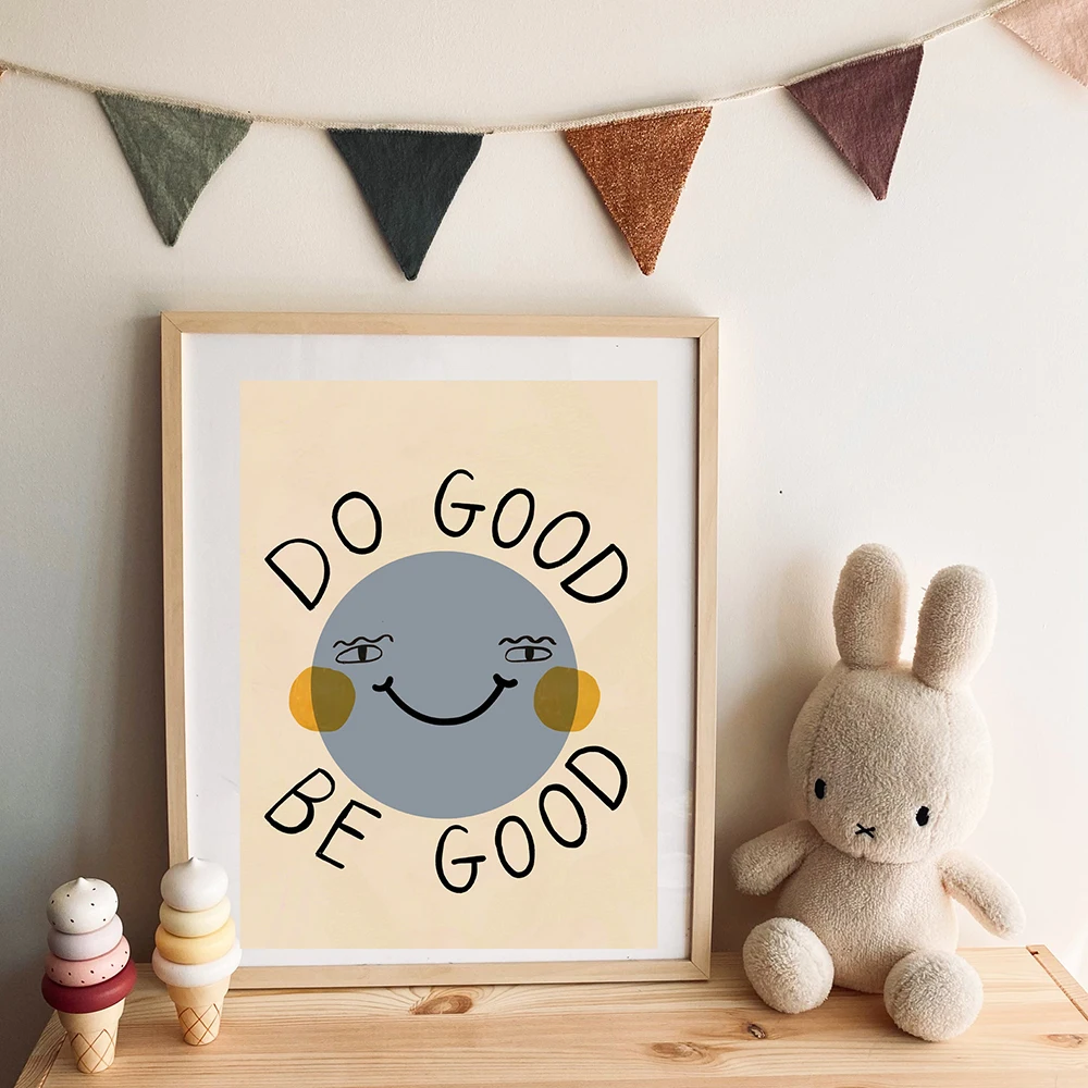 1 Buah Lukisan Kanvas Seni Din - Baby Nursery Quotes Wall Art ulasan dan harga