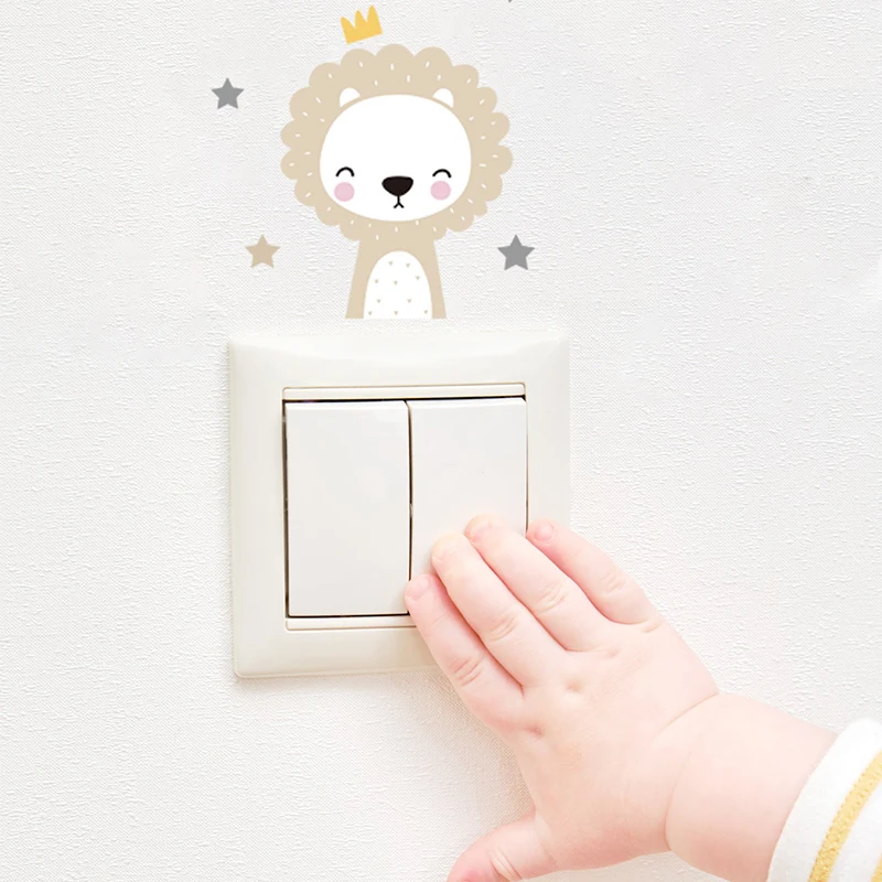 6 buah stiker hewan bergaya bo - Wall Decal Nursery ulasan dan harga