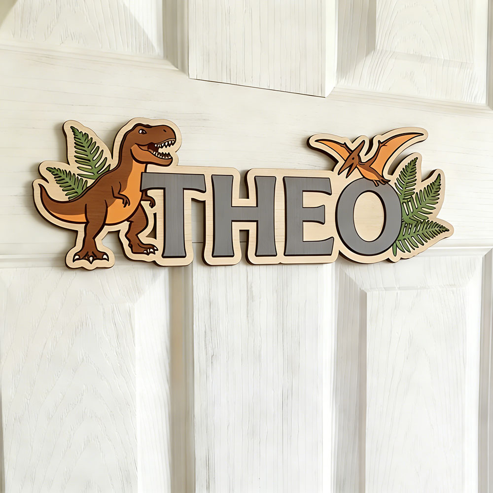 Tanda Nama Dinosaurus yang Dip - Baby Nursery Kids ulasan dan harga