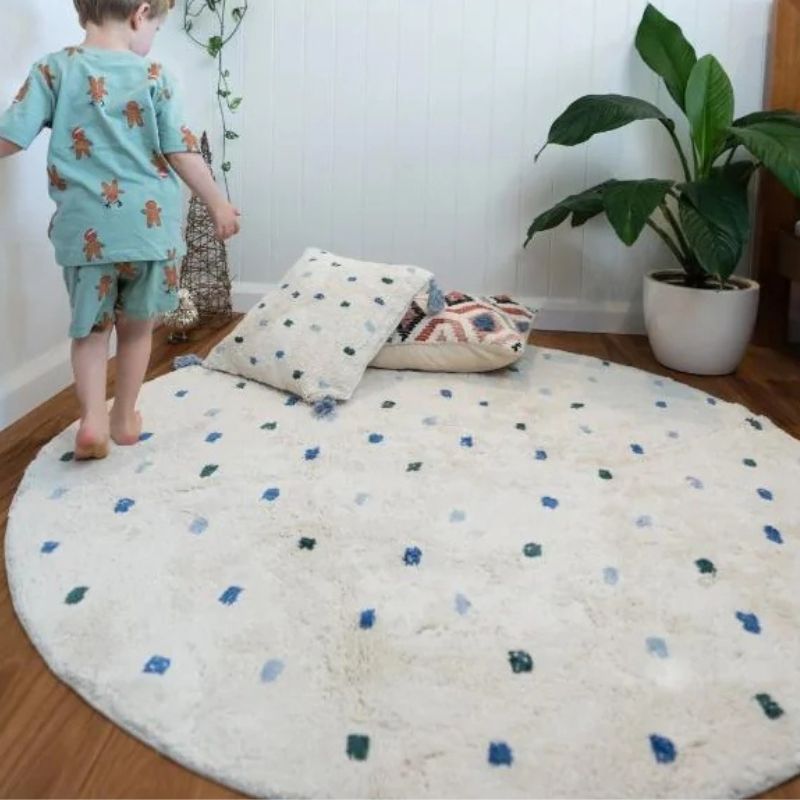 Dot karpet berbulu ruang tamu  - Soft Rug Nursery ulasan dan harga