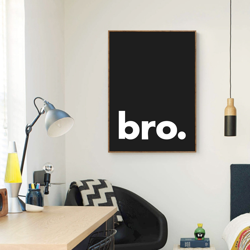 Bro. Poster Tipografi Minimali - Baby Nursery Quotes Wall Art ulasan dan harga