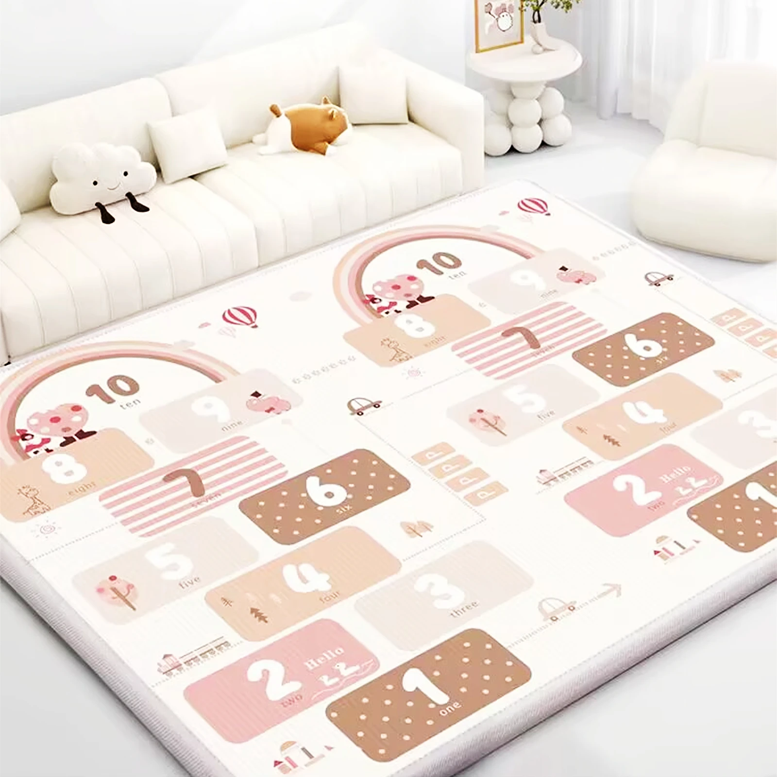 Karpet Bermain Bayi Motif Anak - Soft Rug Nursery ulasan dan harga