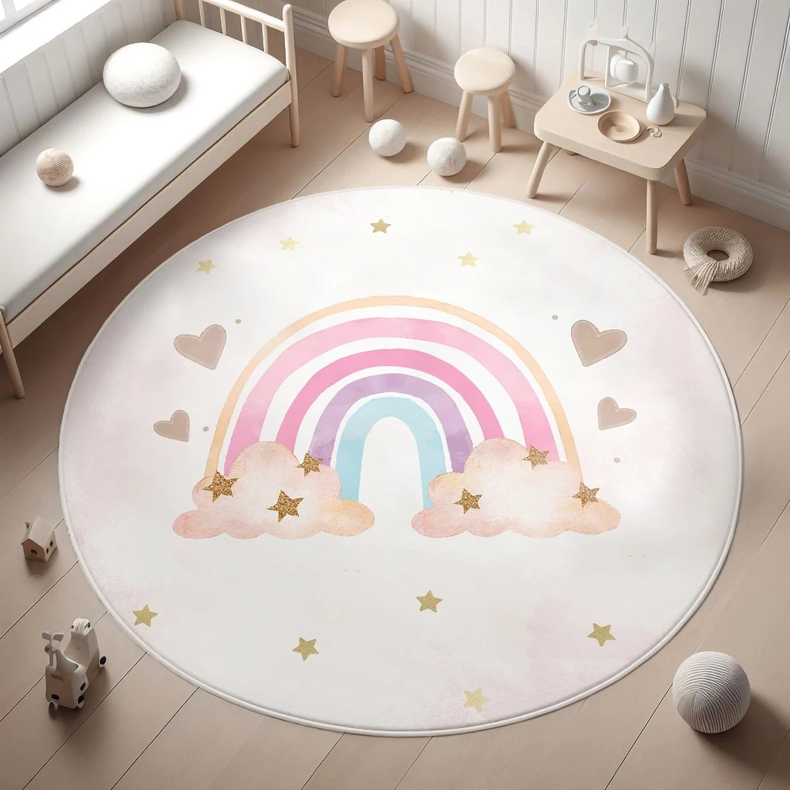 Karpet Anak Pelangi, Karpet An - Soft Rug Nursery ulasan dan harga