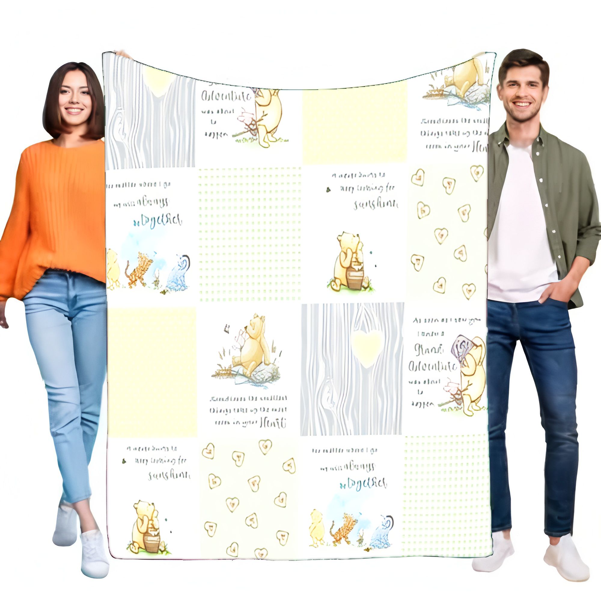 Selimut Patchwork Berwarna-war - Baby Nursery Winnie The Pooh ulasan dan harga