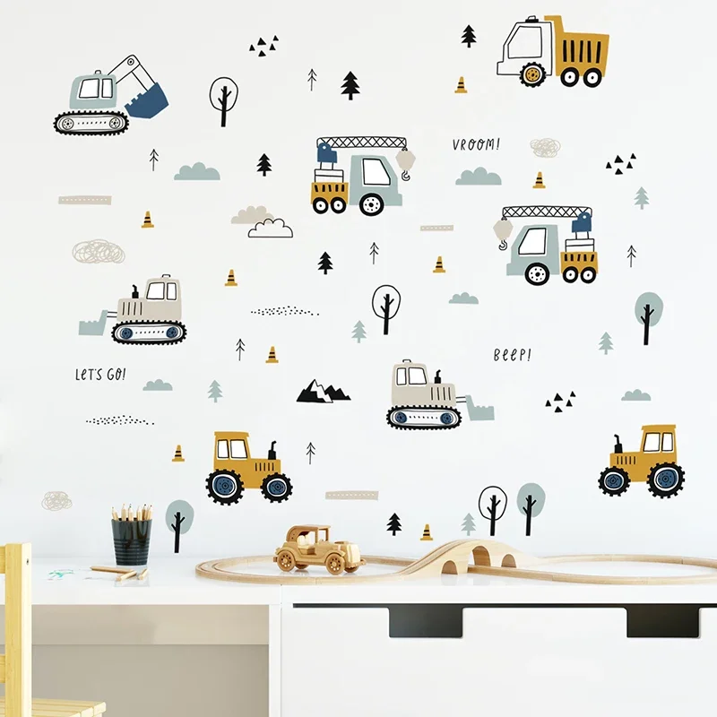 Gambar tangan lucu mobil truk  - Wall Decal Nursery ulasan dan harga