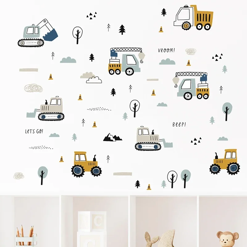 Gambar tangan lucu mobil truk  - Wall Decal Nursery ulasan dan harga