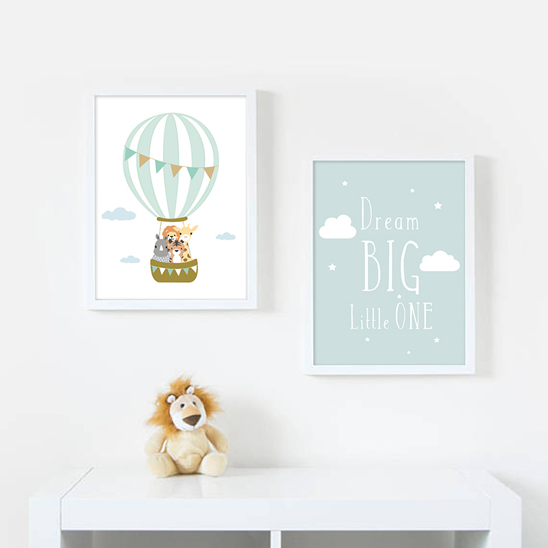 Poster Kamar Anak Balon Bulan  - Baby Nursery Quotes Wall Art ulasan dan harga