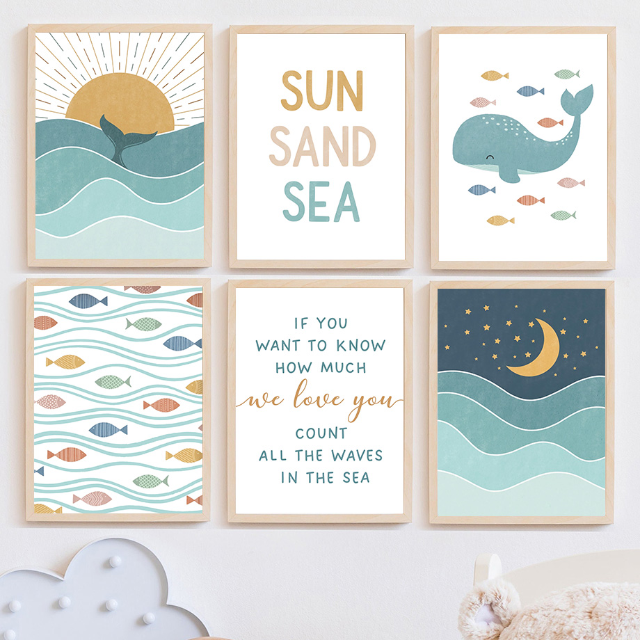 1 Buah Poster Lukisan Kanvas S - Baby Nursery Quotes Wall Art ulasan dan harga