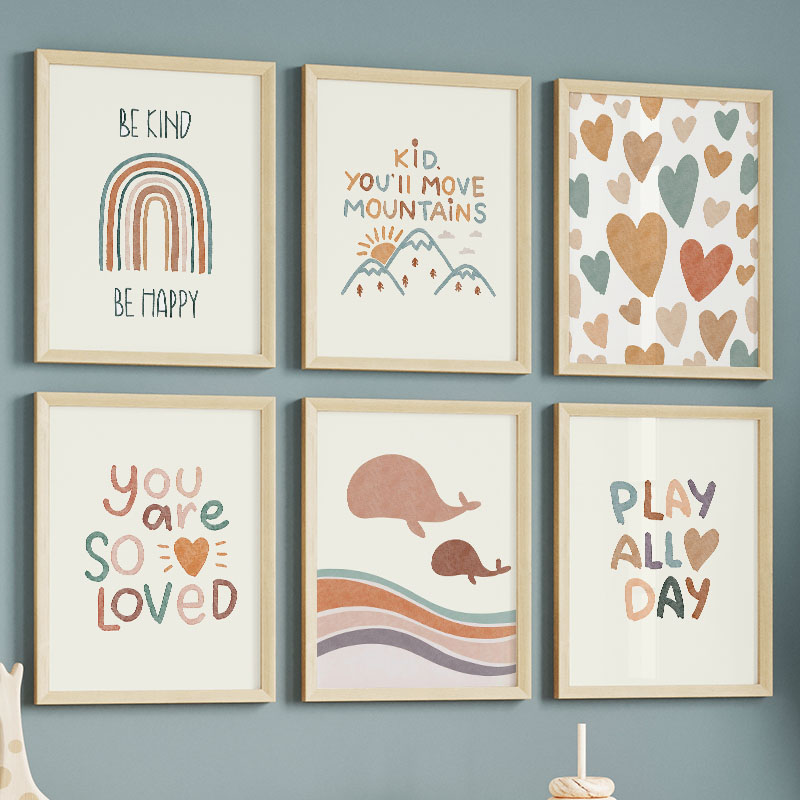 Poster Kartun Paus Laut Pelang - Baby Nursery Quotes Wall Art ulasan dan harga