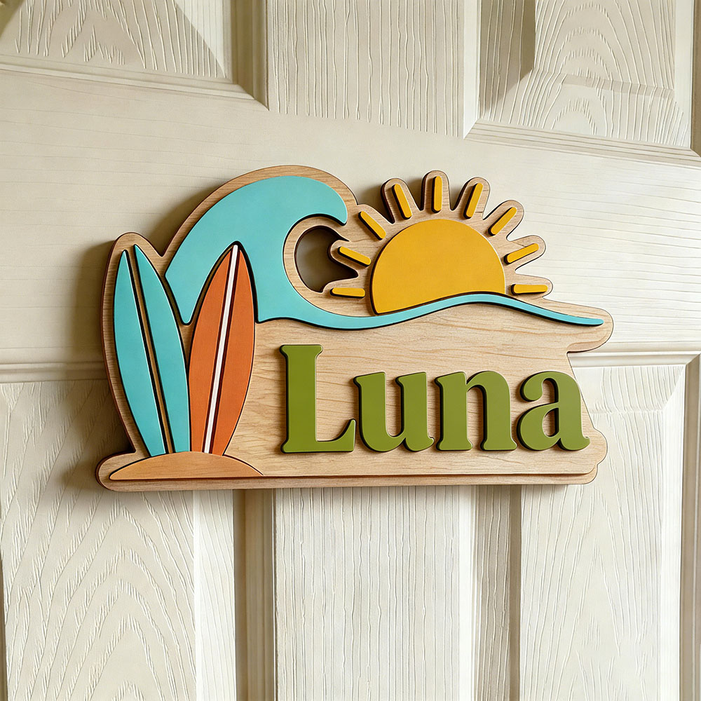 Papan Nama Pintu Bertema Gelom - Baby Nursery Kids ulasan dan harga