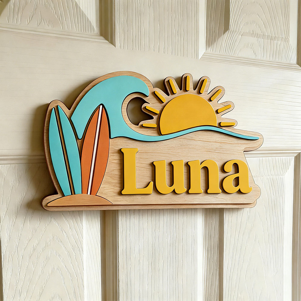 Papan Nama Pintu Bertema Gelom - Baby Nursery Kids ulasan dan harga
