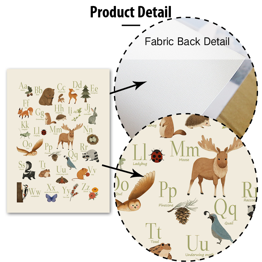 1pc Lukisan Kanvas Seni Dindin - Animals Baby Nursery ulasan dan harga