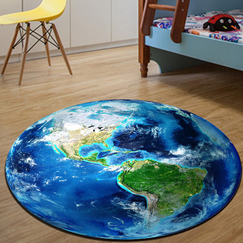 Karpet Bulat Motif Bulan Purna - Soft Rug Nursery ulasan dan harga