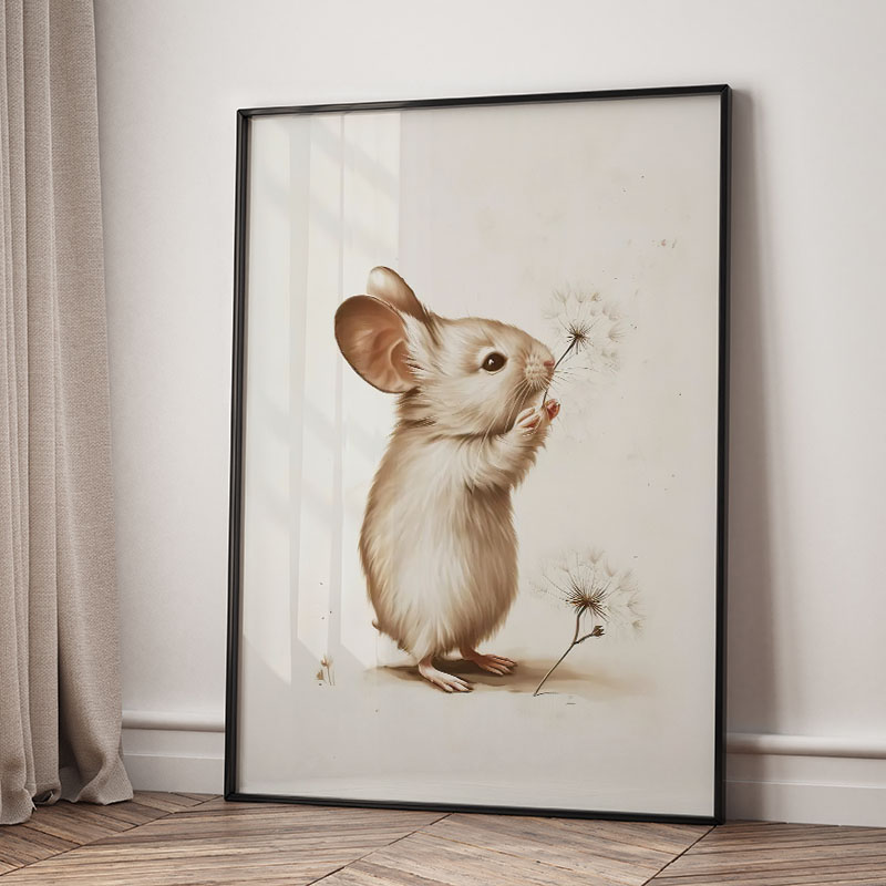 Poster Hewan Beruang Kelinci R - Animals Baby Nursery ulasan dan harga