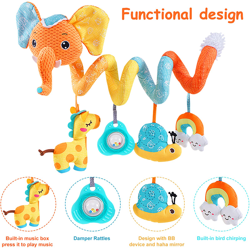 Mainan kursi mobil gajah warna - Baby Nursery Mobile ulasan dan harga