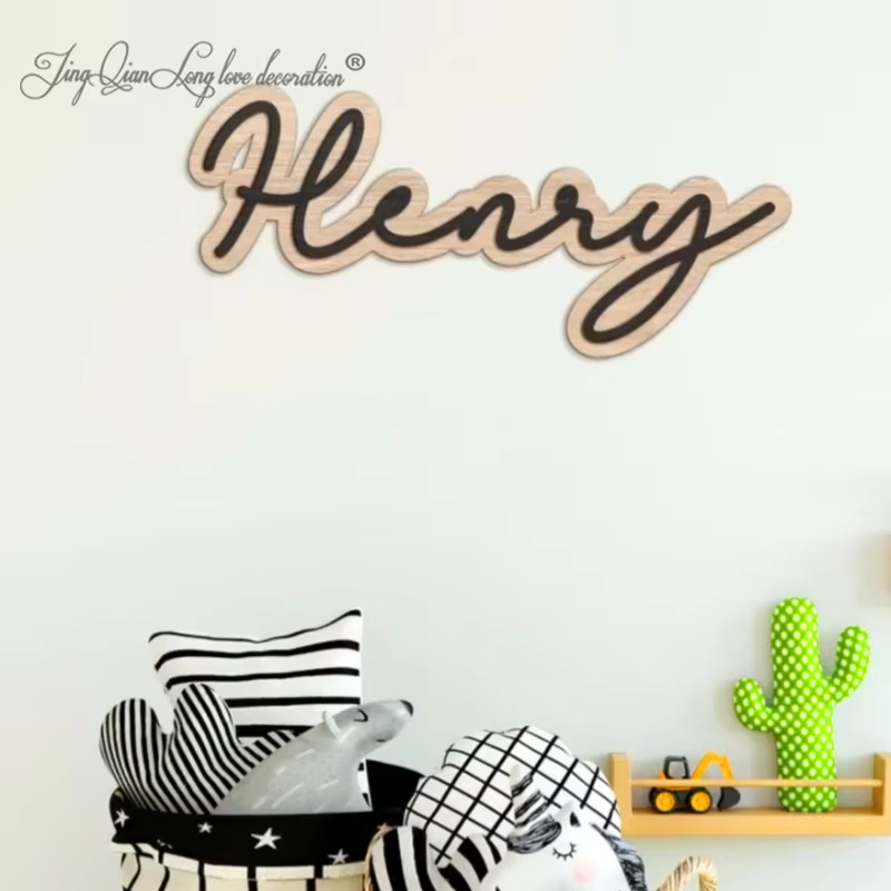 Tanda Nama Kayu Kustom untuk D - Baby Nursery Name Letters ulasan dan harga