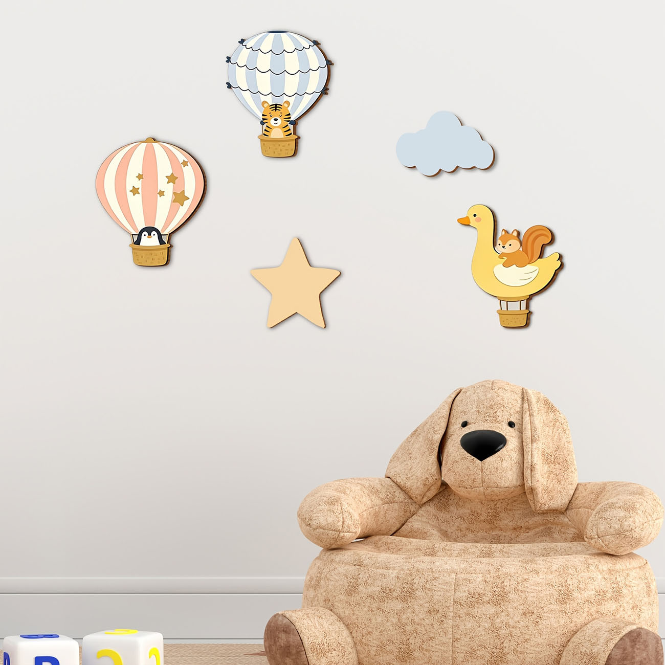 5 Buah Stiker Dinding Kayu Bal - Wall Decal Nursery ulasan dan harga
